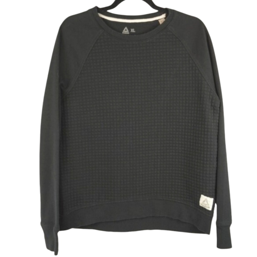 Adidas Black Waffle Front Pullover Sweatshirt Size XL.     ***THIS IS NOT ADIDAS